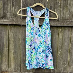 Lilly Pulitzer Luxletic White Shell Beach Tank Medium